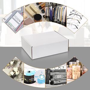 Shipping Boxes 12x9x4, HERKKA 20 PACK White Corrugated Cardboard Mailer Boxes, Medium Mailing Boxes for Packaging Small Business