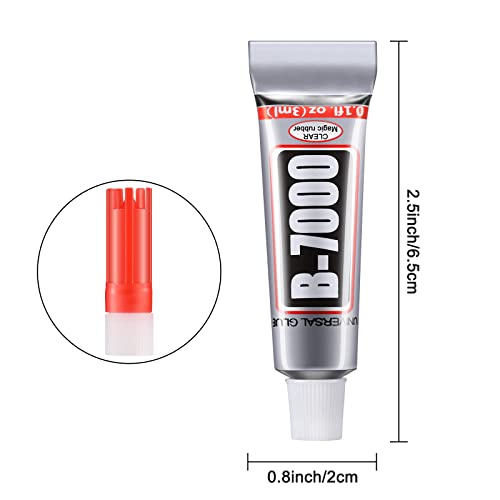 40 Pieces B-7000 Adhesive Multi-Function Glues Paste Adhesive in 3ml for DIY Craft Glass, Wooden, Manicure, Jewelry Making Supplies