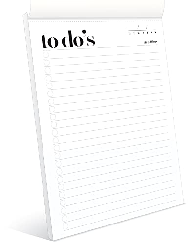 To Do List Notepad A5 Size (8.3"X5.8") Daily To Do List Planner, Productivity Planner, Stylish Design, Quality Thick Paper, Hardcover, Undated, Ruled Pages, Checkboxes, Deadline Column, Date Section.