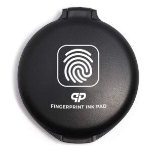 fingerprint ink pad (pack of 2) – thumbprint ink pad for notary supplies identification security id fingerprint cards law enforcement fingerprint kit black ink pad stamp pad huella dactilar