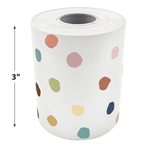 Teacher Created Resources Everyone is Welcome Painted Dots Straight Rolled Border Trim (TCR8912)