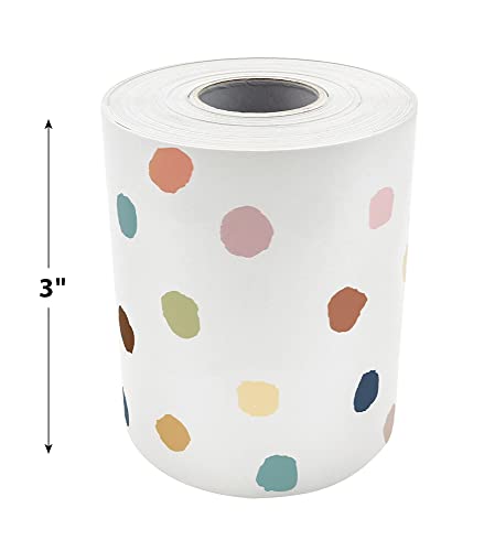 Teacher Created Resources Everyone is Welcome Painted Dots Straight Rolled Border Trim (TCR8912)