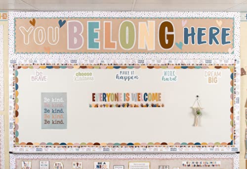 Teacher Created Resources Everyone is Welcome Painted Dots Straight Rolled Border Trim (TCR8912)