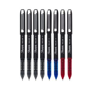 sharpie rollerball pen, needle point (0.5mm) precision pen, assorted ink, 8 count