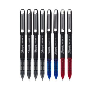 Sharpie Rollerball Pen, Needle Point (0.5mm) Precision Pen, Assorted Ink, 8 Count