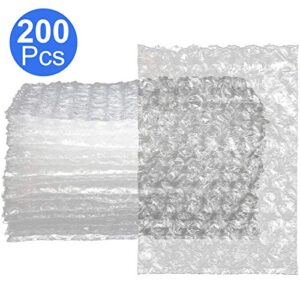 200 Pcs Clear Bubble Pouches Bags 4x6 inch, Protective Bubble Pouch, Double Walled Flush Cut Thickening Shockproof Foam Wrap Bags for Cushioning, Packing, Shipping, Moving and Storage