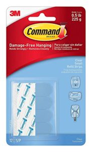 command small refill strips r69d, 24 strips, clear,