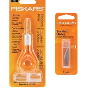 Fiskars Fingertip Precision/Detail Knife with Standard No. 11 Blades 5/Pkg