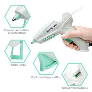 HAUSHOF Mini Hot Glue Gun Kit with Hot Glue Sticks (20-Piece), for Home Decoration & Crafts & Quick Repairs, 20W, 120V