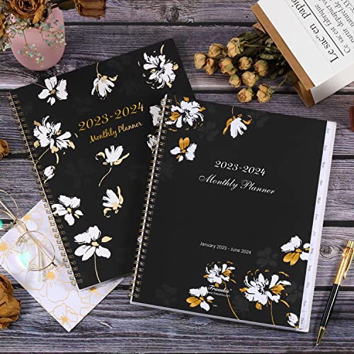 2023-2024 Monthly Planner - 18-Monthly Planner from January 2023 - June 2024, Monthly Planner 2023-2024 with Tabs, 9"x 11" Calendar Planner with Pocket, Contacts, Passwords Pages