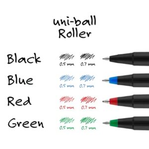 uni-ball Roller Rollerball Pens Fine Point Micro Tip, 0.5mm, Red, 12 Pack