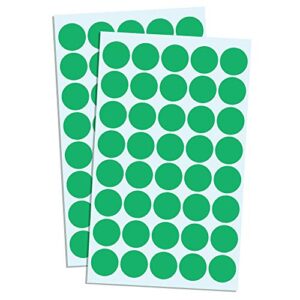 2000 pack, 3/4″ round dot stickers circle labels – green