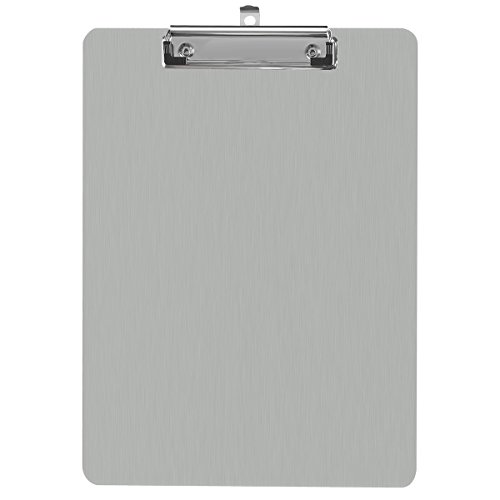 Metal Clipboard, 20% Sturdier Aluminum Contractor Clipboard with Low Profile Clip | Hangable Recycled Heavy Duty Rust-Proof | Plate for A4 Size Sheet, for Jobsite, Laboratory, Medical, Office, Teach