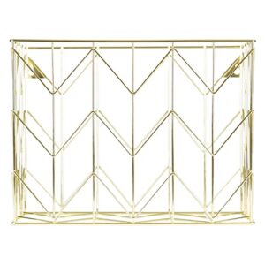 U Brands Hanging File Desk Organizer, Wire Metal, Gold - 894U02-06