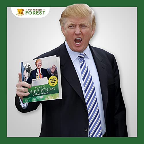 Talking Trump Birthday Card (Green) - One of the Best Donald Trump Gifts Ever Created - Wishes Happy Birthday in Trump's REAL Voice - Funny Birthday Card for Husband - Greatest Birthday Card for Dad