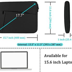 Laptop Case Sleeve 15.6 inch, Durable Shockproof Protective Computer Carrying Cover with Front Pocket, Briefcase Handbags Laptop Sleeve Bag for 15.6 inch HP, Dell, Acer, Asus, Notebook, Black