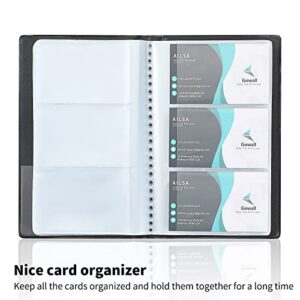 Gowall Business Card Holder 240 Cards Capacity Business Card Organizer, Portable Business Card Holders for Men & Women, Business Card Binder, Professional Business Cards Book, Name Card Holder, Black