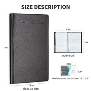 Gowall Business Card Holder 240 Cards Capacity Business Card Organizer, Portable Business Card Holders for Men & Women, Business Card Binder, Professional Business Cards Book, Name Card Holder, Black