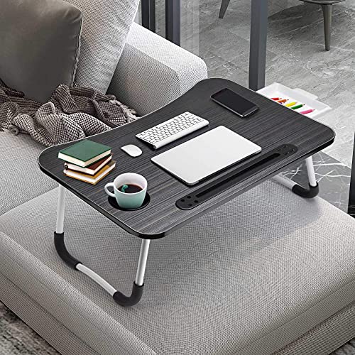 Slendor Laptop Desk Laptop Bed Stand Foldable Laptop Table Folding Breakfast Tray Portable Lap Standing Desk Reading and Writing Holder with Drawer for Bed Couch Sofa Floor