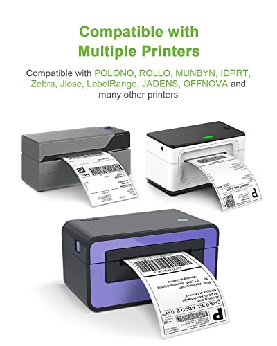 Thermal Direct Shipping Label (Pack of 500 4x6 Fan-Fold Labels), NELKO Thermal Labels for Thermal Printer, Commercial Grade