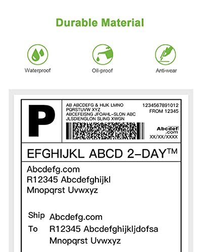 Thermal Direct Shipping Label (Pack of 500 4x6 Fan-Fold Labels), NELKO Thermal Labels for Thermal Printer, Commercial Grade