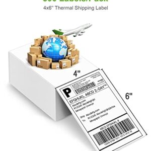 Thermal Direct Shipping Label (Pack of 500 4x6 Fan-Fold Labels), NELKO Thermal Labels for Thermal Printer, Commercial Grade