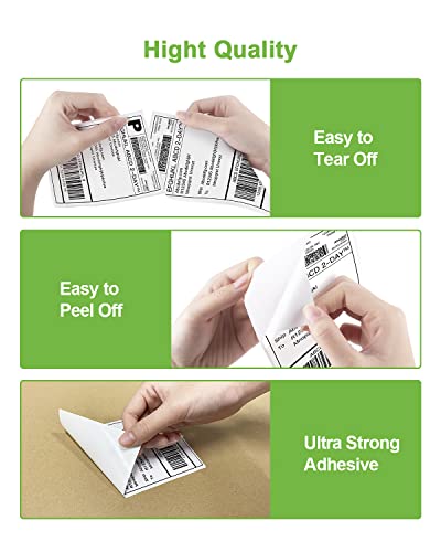 Thermal Direct Shipping Label (Pack of 500 4x6 Fan-Fold Labels), NELKO Thermal Labels for Thermal Printer, Commercial Grade