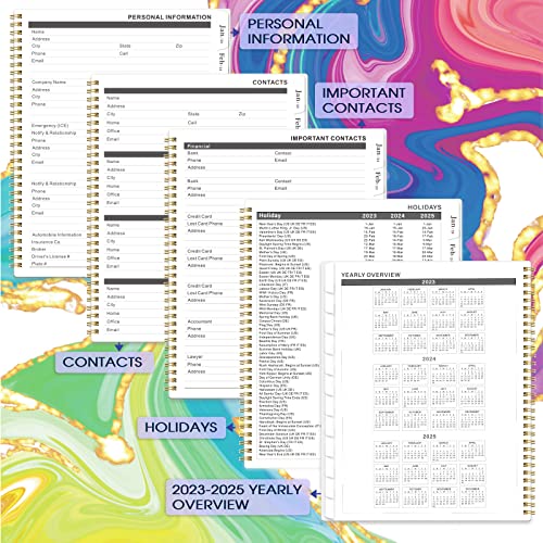 2023-2025 Monthly Planner/Calendar - 2 Year Monthly Planner 2023-2025, July 2023 - June 2025, 9" x 11" Planner with Monthly Tabs, Twin-Wire Binding, Two-Side Pocket, Perfect Daily Organizer