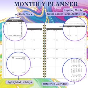 2023-2025 Monthly Planner/Calendar - 2 Year Monthly Planner 2023-2025, July 2023 - June 2025, 9" x 11" Planner with Monthly Tabs, Twin-Wire Binding, Two-Side Pocket, Perfect Daily Organizer