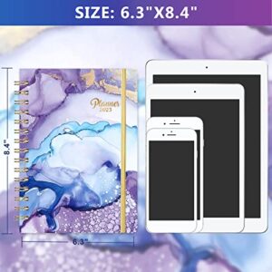 2023 Planner – Weekly and Monthly Planner 2023, Jan 2023 – Dec 2023, 2023 Weekly Monthly Planner with Monthly Tab, 8.4" x 6.3", Hardcover, Twin-Wire Binding, Thick Paper, Back Pocket, Elastic Closure