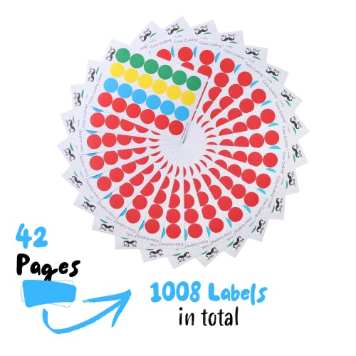 Mr. Pen- Color Coding Labels, 1008 pcs, Assorted Colors, Dot Stickers, Round Stickers, Color Dots Stickers, Colored Sticker Dots, Dot Labels, Colored Stickers, Circle Stickers, Circle Sticker Labels