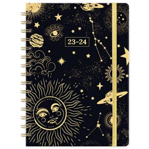 planner 2023-2024 – academic planner 2023-2024, jul 2023 – jun 2024, 2023-2024 planner weekly and monthly with tabs, 6.1″ x 8.7″, hardcover with back pocket + thick paper + twin-wire binding, daily organizer – black
