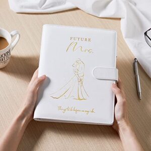 AW BRIDAL Wedding Planner Book and Organizer for The Bride To Be Gifts Future Mrs Gifts Engagement Gifts For Women∣Leather Hardcover Wedding Planning Book Budget Planner Binder with Pen and Gift Box