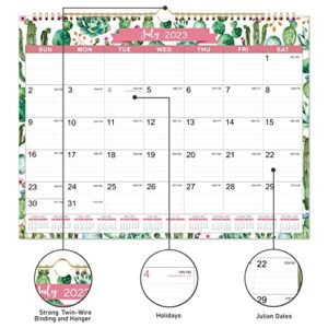 2023-2024 Calendar - Wall Calendar 2023-2024 from January 2023 - June 2024 with Julian Dates, 15" x 11.5", Two-Wire Binding, Ruled Blocks Perfect for Planning and Organizing for Home or Office