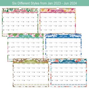 2023-2024 Calendar - Wall Calendar 2023-2024 from January 2023 - June 2024 with Julian Dates, 15" x 11.5", Two-Wire Binding, Ruled Blocks Perfect for Planning and Organizing for Home or Office