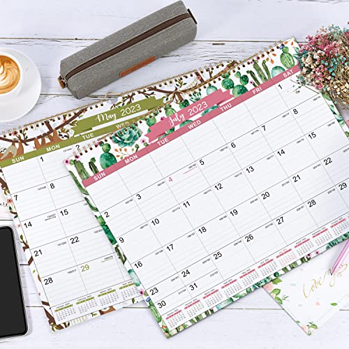 2023-2024 Calendar - Wall Calendar 2023-2024 from January 2023 - June 2024 with Julian Dates, 15" x 11.5", Two-Wire Binding, Ruled Blocks Perfect for Planning and Organizing for Home or Office