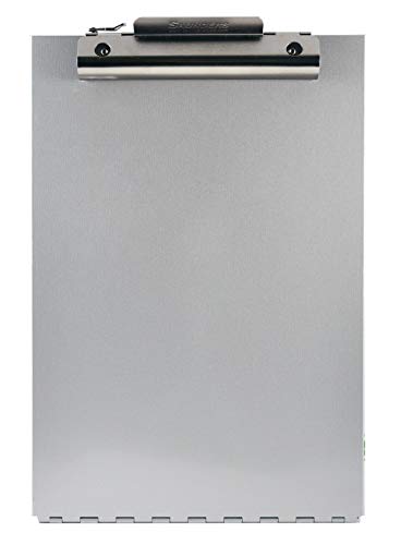Saunders Recycled Aluminum Redi-Rite Storage Clipboard with Self-Locking Latch – Lightweight, Weather-Resistant Lacquer Finish Stationery Box. Office Products, Silver, Letter