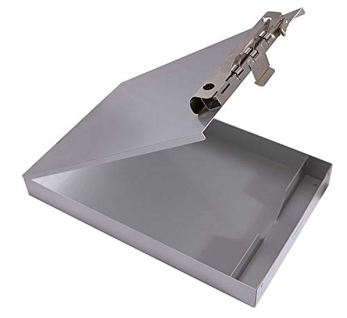 Saunders Recycled Aluminum Redi-Rite Storage Clipboard with Self-Locking Latch – Lightweight, Weather-Resistant Lacquer Finish Stationery Box. Office Products, Silver, Letter