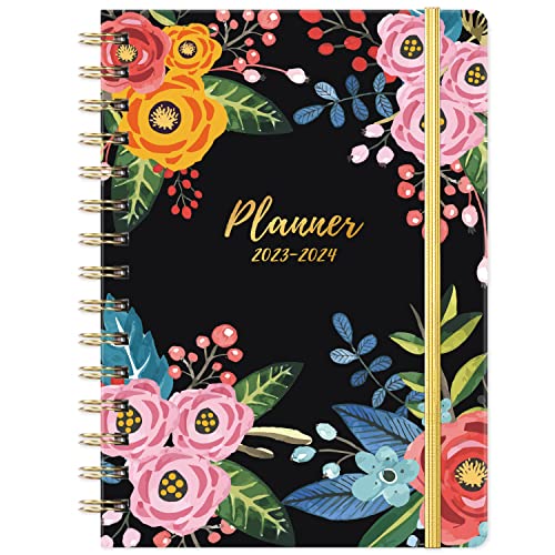 Planner 2023-2024 - July 2023 - June 2024 Weekly Monthly Planner 2023-2024, 6.4 x 8.5 Academic Planner, Calendar Planner 2023-2024 with Monthly Tabs, Hardcover, Elastic Closure