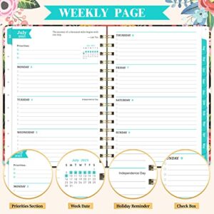 Planner 2023-2024 - July 2023 - June 2024 Weekly Monthly Planner 2023-2024, 6.4 x 8.5 Academic Planner, Calendar Planner 2023-2024 with Monthly Tabs, Hardcover, Elastic Closure