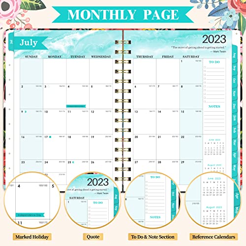 Planner 2023-2024 - July 2023 - June 2024 Weekly Monthly Planner 2023-2024, 6.4 x 8.5 Academic Planner, Calendar Planner 2023-2024 with Monthly Tabs, Hardcover, Elastic Closure