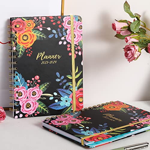 Planner 2023-2024 - July 2023 - June 2024 Weekly Monthly Planner 2023-2024, 6.4 x 8.5 Academic Planner, Calendar Planner 2023-2024 with Monthly Tabs, Hardcover, Elastic Closure