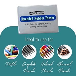 Kneaded Eraser - 4 Pack Kneaded Erasers for Artists - Erasers Medium Size Art Eraser, Gray Kneadable Erasers, Great for Artists, Sketching, Drawing and Shading