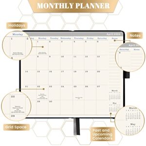 Pocket Planner 2023-2026 - 3 Year Monthly Planner 2023-2026, Jul.2023 - Jun.2026, 6.2" × 4", 3 Year Monthly Planner With 63 Note Page, 2 Bookmarks, Pen Loop, Inner Pocket, Perfect Organizer for Purse - Black Bee