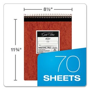 Gold Fibre Retro Pad, Wide Rule, 8-1/2 x 11-3/4, Antique Ivory, 70-Sheets/Pad (20-008R)