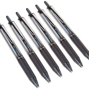 PILOT Pen 13616 Precise V7 RT Refillable & Retractable Liquid Ink Rolling Ball Pens, Fine Point (0.7mm) Black Ink, 6-Pack