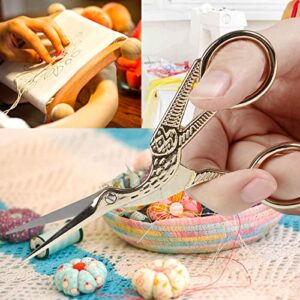 BIHRTC 4.5Inch Embroidery Scissors Knitting Scissors Sharp Tip Stainless Steel Scissors Little Scissors for Cross Stitch Cutting Embroidery Sewing Handcraft Craft Art Work DIY Tool