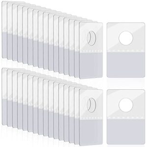 800 pcs hang tabs round hole hang tags self-adhesive hanging tabs heavy duty display tags for hanging retail displays(7/8 x 1-1/4 inches)