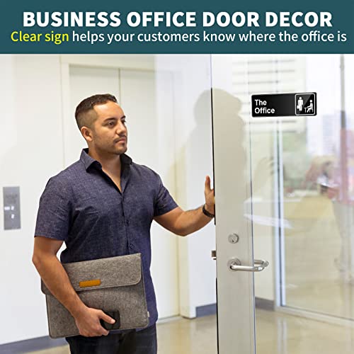 The Office Sign, Main Official Self Adhesive Sign for Door or Wall 9 X 3 Inch Quick and Easy Installation Premium Acrylic Design for Your Home Office / Business, Great Gift for Fans of The Office