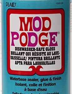 Mod Podge Dishwasher Safe Waterbase Sealer, Glue and Finish (16-Ounce), CS25139 Gloss